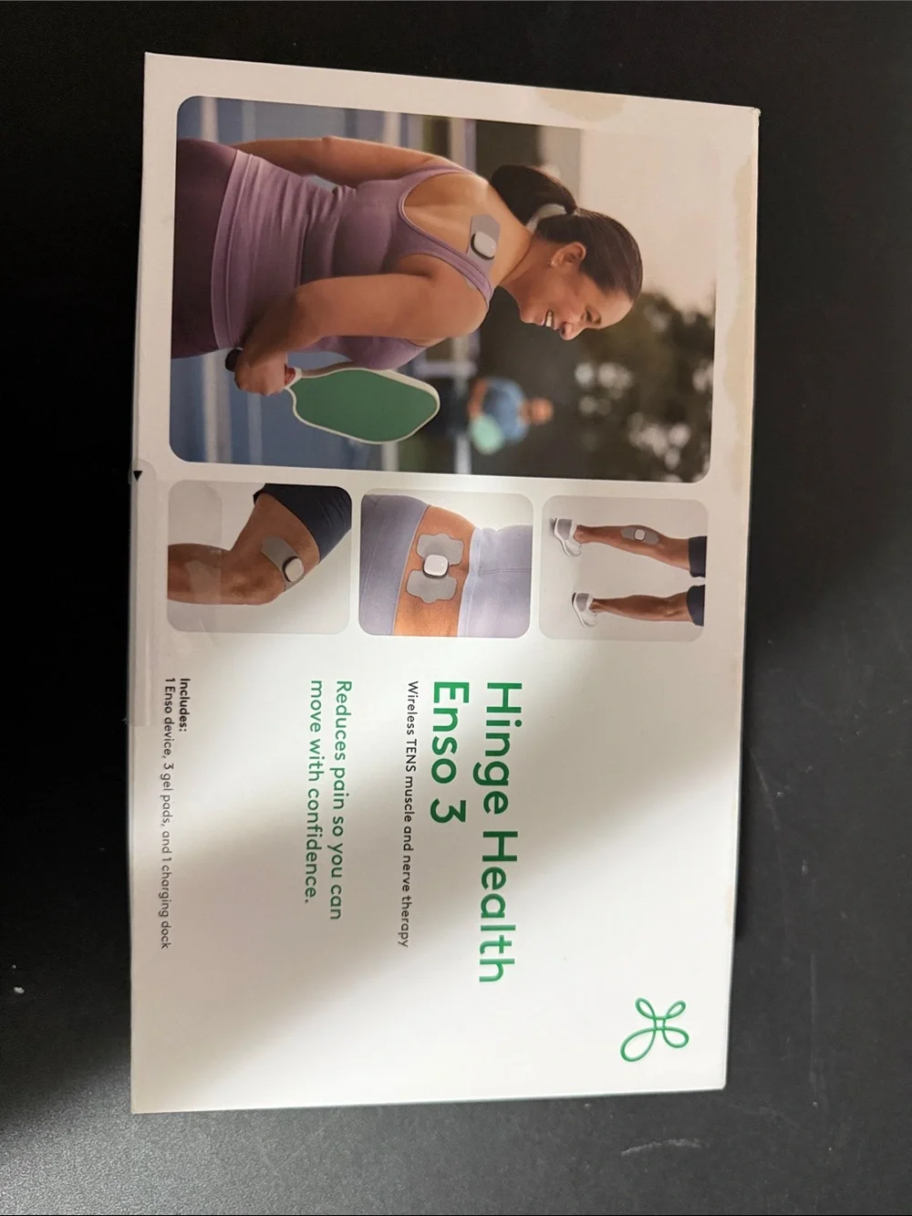Enso 3 Wireless TENS Wearable - White and Gray